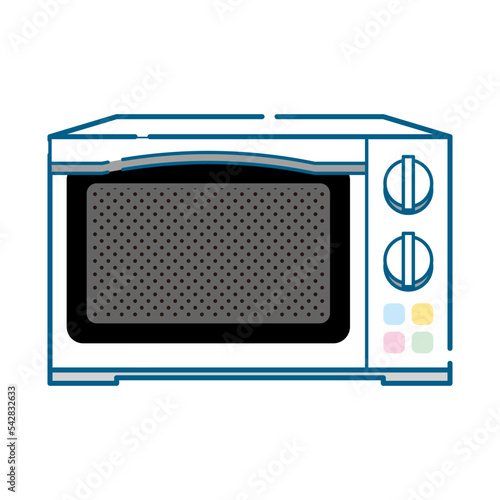 シンプルな電子レンジのイラスト