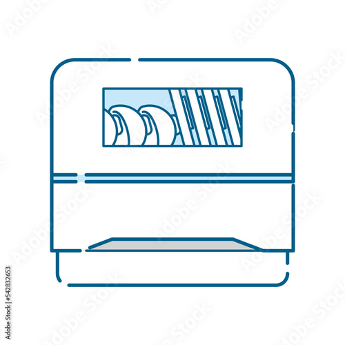 シンプルな食器洗浄機のイラスト
