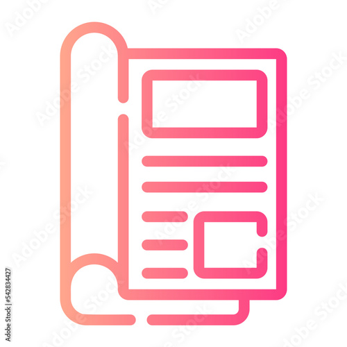 magazine gradient icon