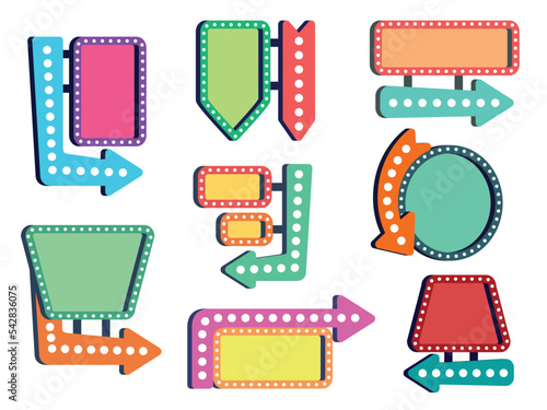 This is classic neon sign with retro style and retro decorations are easy to color edit.