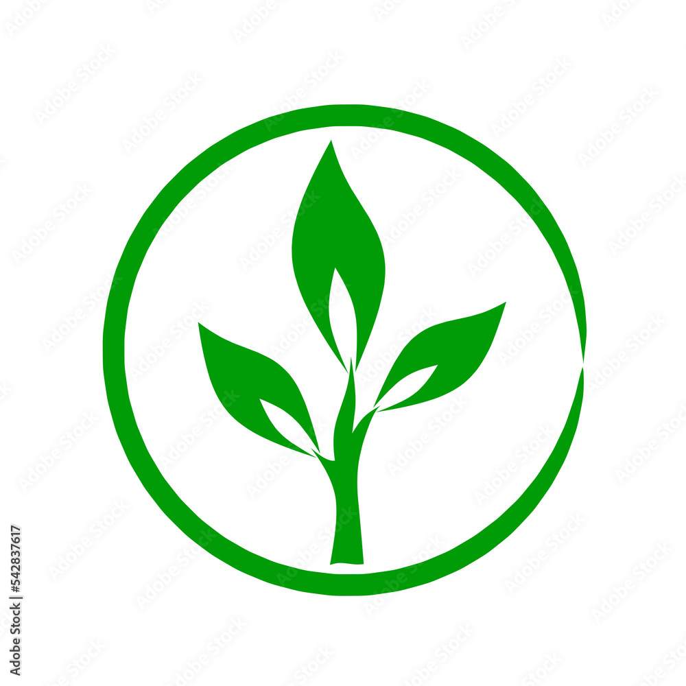 Fototapeta premium natural or organic food product label icon