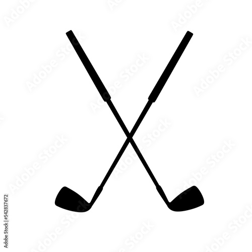 crossed iron golf club icon