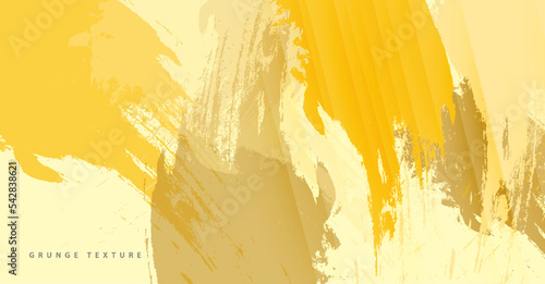 Abstract paintbrush yellow color background vector