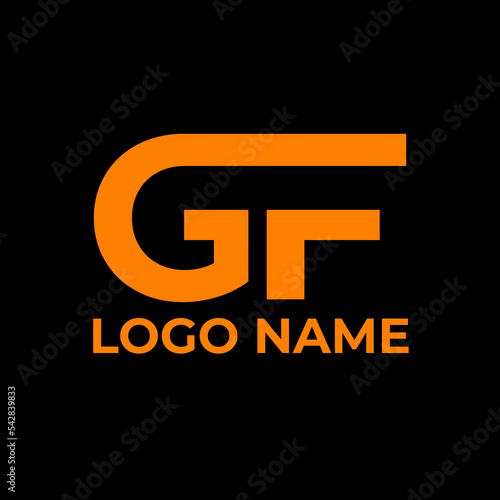 GF letter initial logo design vector