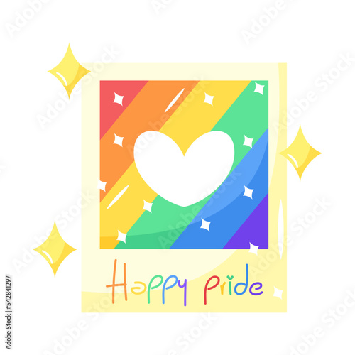 Isolated colored photography lgbt pride icon Vector