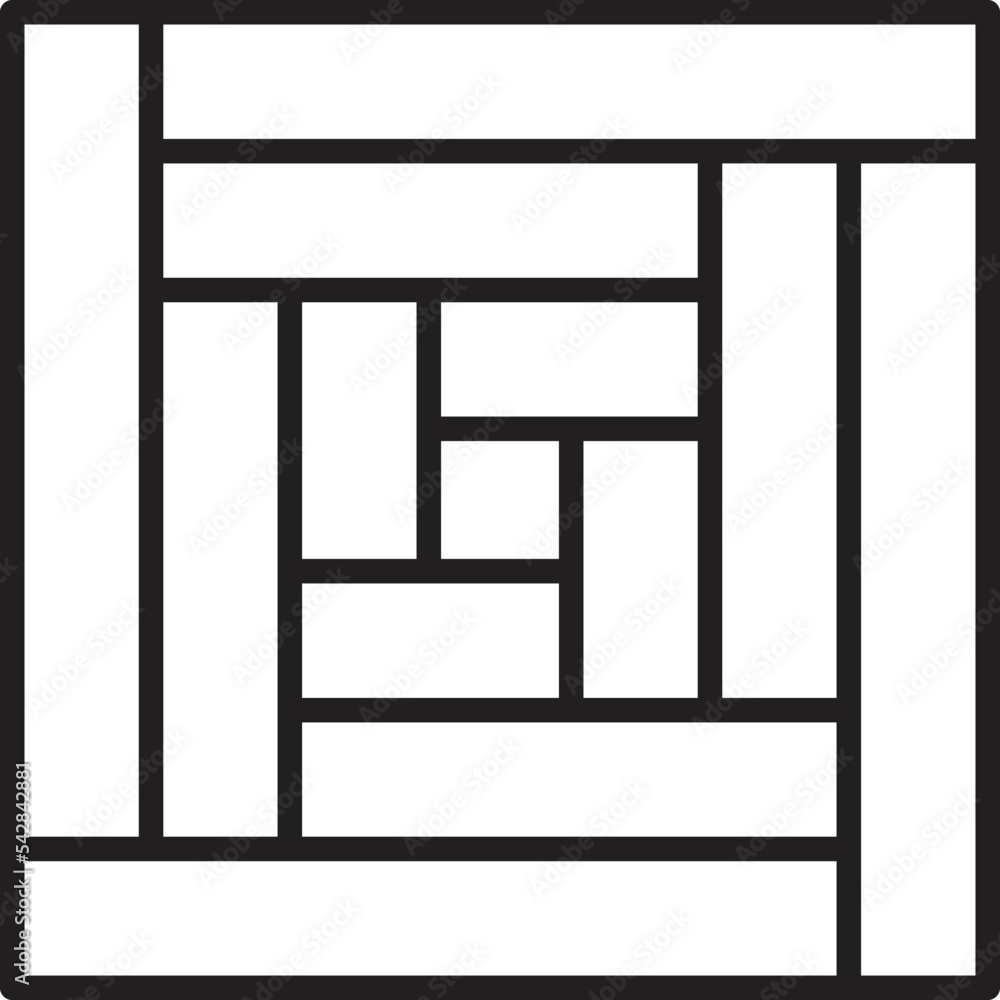 Abstract square line logo illustration in trendy and minimal style Abstract square line logo illustration in trendy and minimal style