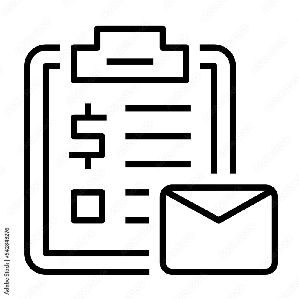 Icon Business Message With Style Outline Icon Business Message With Style Outline
