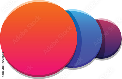 Abstract overlapping circle logo illustration in trendy and minimal style