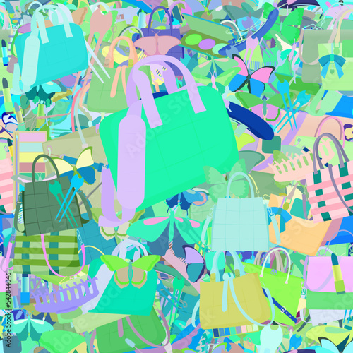 Background pattern abstract seamless design texture. Theme is about casual, salon, businesswoman, toiletry, content, exotic, office, design, hair clips, nature, spring, vector, business