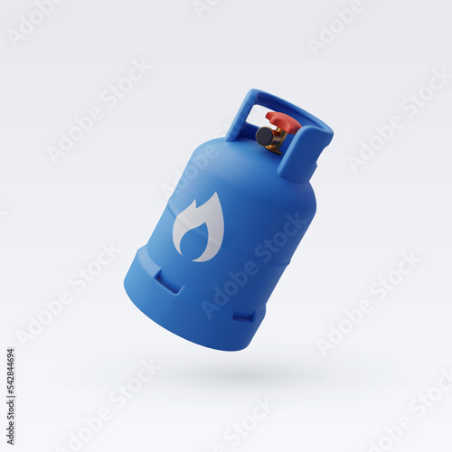 3d Vector natural gas tank, Used for cooking and various industries, consumable and energy economy concept.