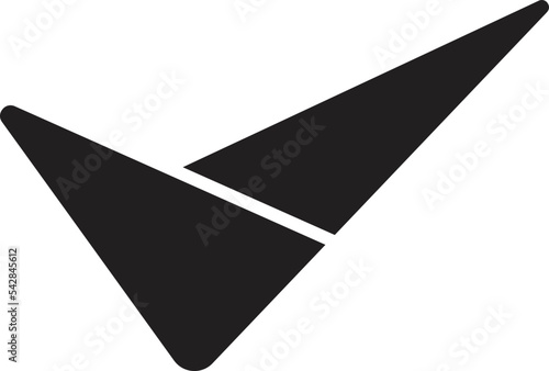 Abstract check mark logo illustration in trendy and minimal style