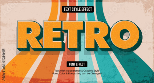 Vintage Editable Text effect Premium Vector