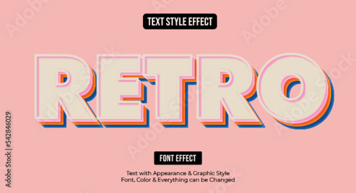 Vintage Editable Text effect Premium Vector