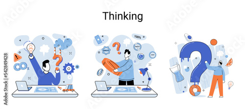 Thinking process of functioning of consciousness, which determines cognitive activity of person and his ability to identify and connect images, ideas, concepts, determine possibilities of their change