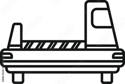 Airport bag machine icon outline vector. Ground support. Truck cargo