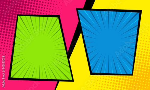Comic pop art versus fight background template