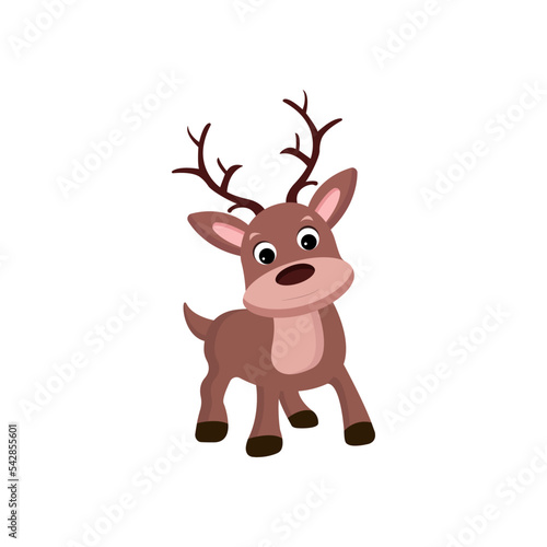 Reindeer vector isolated on white background. Christmas vector. Xmas vector. Perfect for coloring book, textiles, icon, web, painting, books, t-shirt print.
