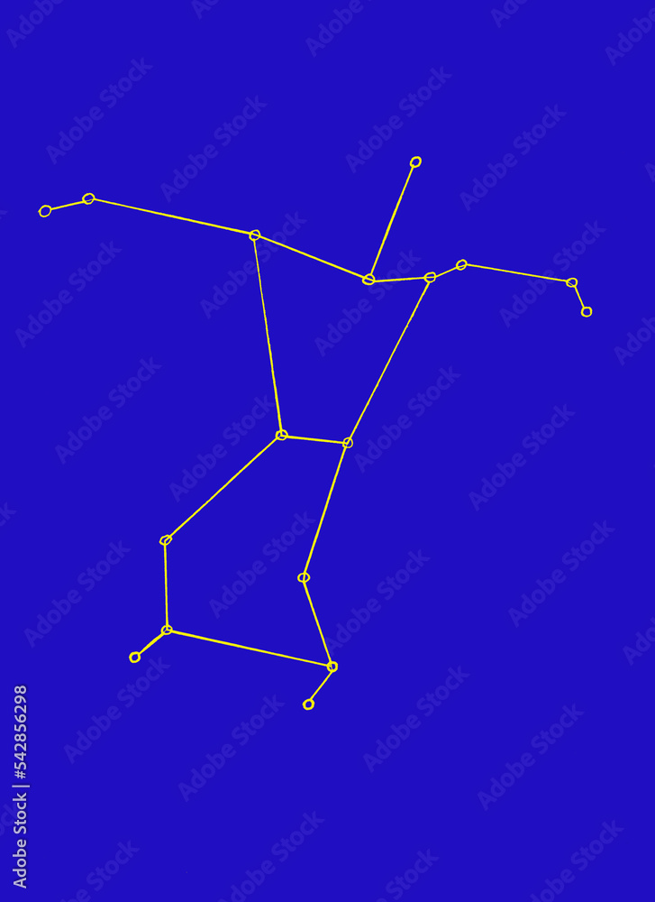 Obraz premium hand drawing of the constellation Andromeda, color