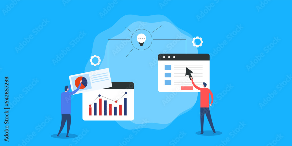 Businessmen using data driven solution, improves business opportunity, customer service and sales growth concept. Businessmen using data driven solution, improves business opportunity, customer service and sales growth concept.