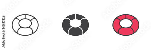Lifebuoy different style icon set