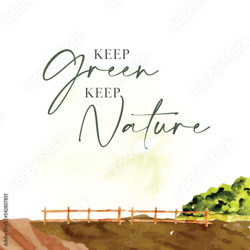 nature background watercolor illustration feed social media