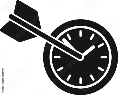 Time target icon simple vector. Work control. Timer watch