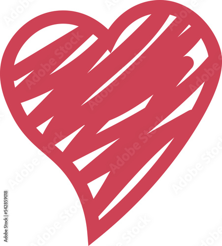 Red heart icon. Happy Valentines Day. Love sign symbol. Simple greeting card template. Cute graphic object. Flat design. White background. Isolated. Vector illustration