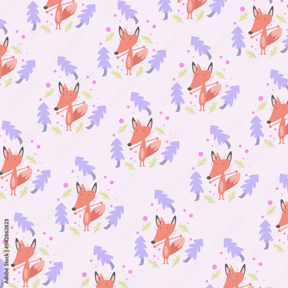 Seamless pattern with cute cartoon animals perfect for kids clothes design and decoration Seamless pattern with cute cartoon animals perfect for kids clothes design and decoration