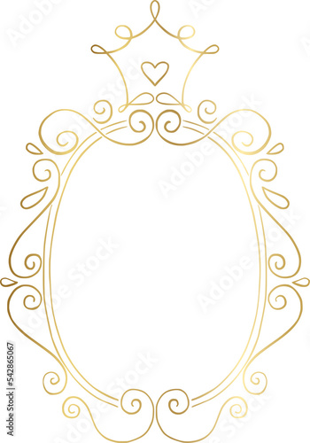 Princess frame. Royal mirror frame and majestic prince doodle border. Cute crown border. png