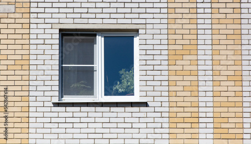 Window in a brick building