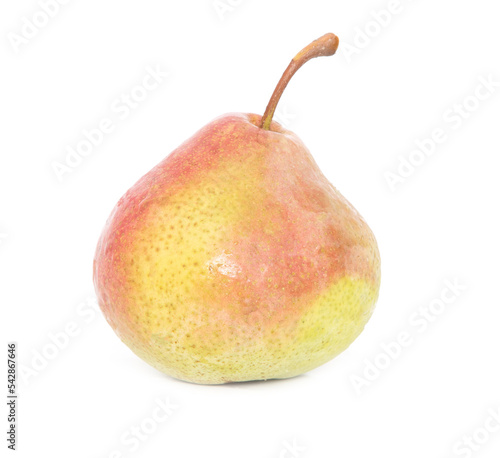 Ripe pear isolated on white background.