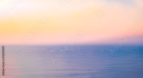 Colorful sunset on the beach. Subtle smooth sunset gradient abstract background blur.