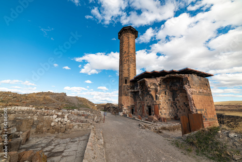 Ani Ruins in Kars, Turkey. The Mosque of Manuchihr. Historical old city. Ani is located on the historical Silk Road. Were included in the UNESCO World Cultural Heritage List in 1996.