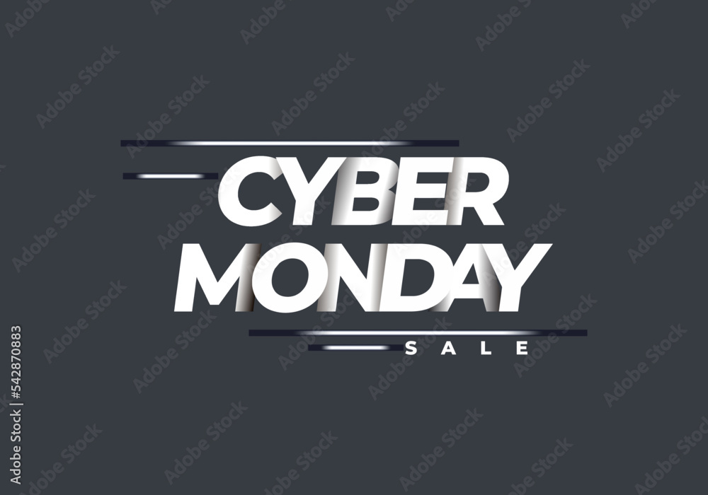 Obraz premium Cyber monday background celebrated on November 28.