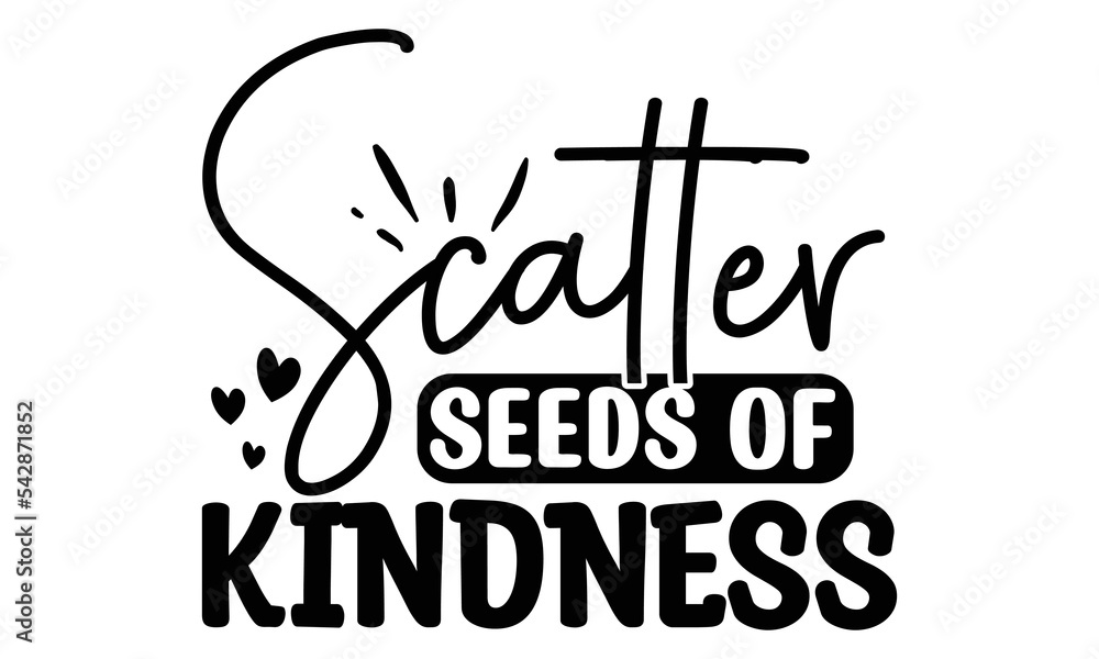 Naklejka premium Kindness SVG Design Template