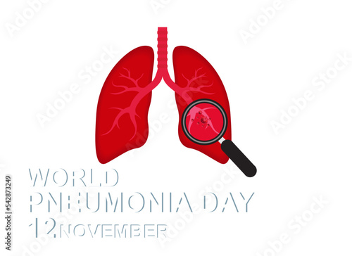 Vector Illustration of World Pneumonia Day 12 November