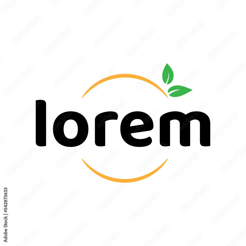 Fototapeta premium Logo design of organic fresh fruit