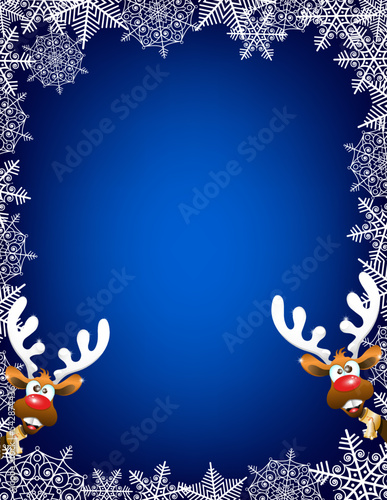 christmas background with deer