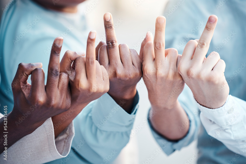 Business People Hand And Middle Finger With Rude Gesture And Conflict business-people-hand-and-middle-finger-with-rude-gesture-and-conflict