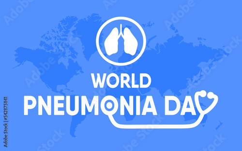 vector illustration of wold pneumonia day, celebrated on november 12