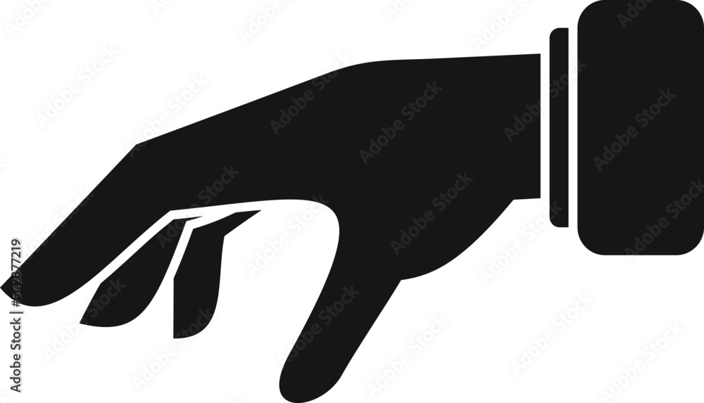 Hold gesture icon simple vector. Finger palm. Sign thumb Hold gesture icon simple vector. Finger palm. Sign thumb