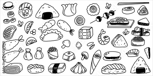 Hand drawing of japanese fo...
