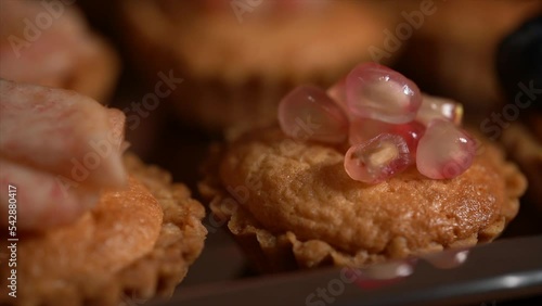 three kinds of tarts on a plate