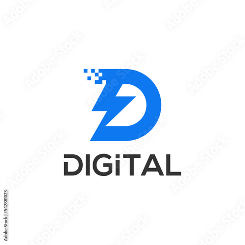 digital tech logo design templates