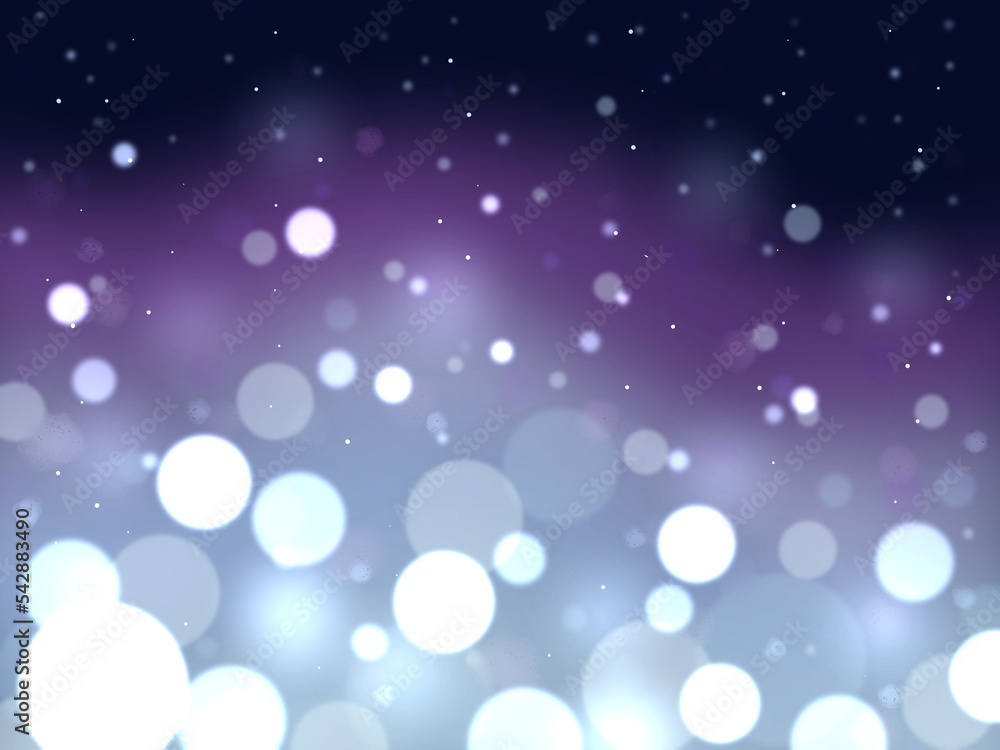 Obraz premium キラキラ輝くピンボケライトとオーロラのようなグラデーションの背景