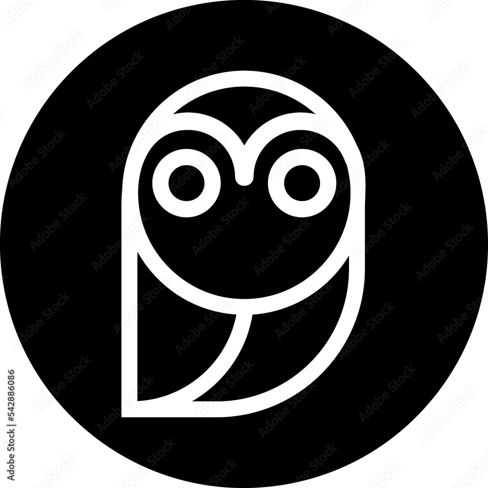 Owl bird circle sign