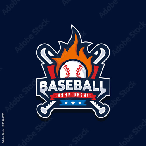 Baseball vector logo design template
