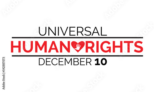 Vector illustration on the theme of Universal Human rights month of December 10.