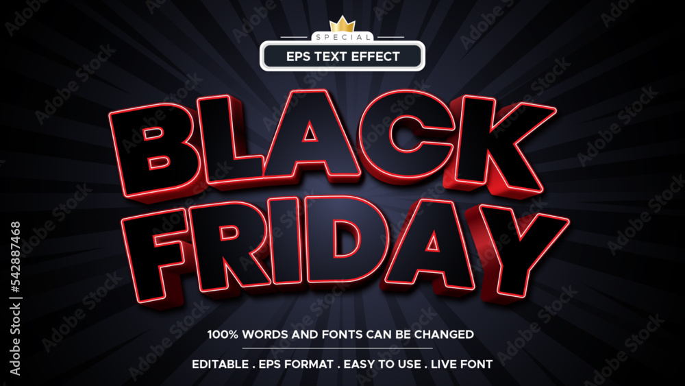 black friday 3d editable text effect black friday 3d editable text effect