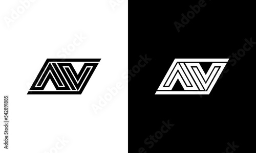 letter av abstract logo design